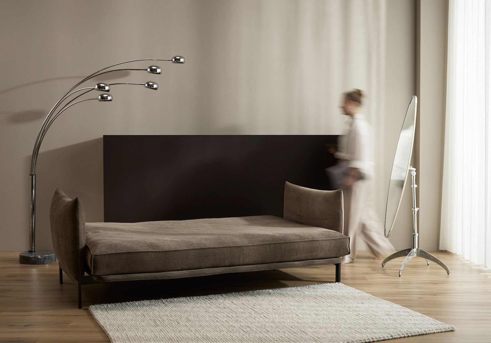 Divano letto a 2 posti sfoderabile Junus - 411 Esina Cedar Brown