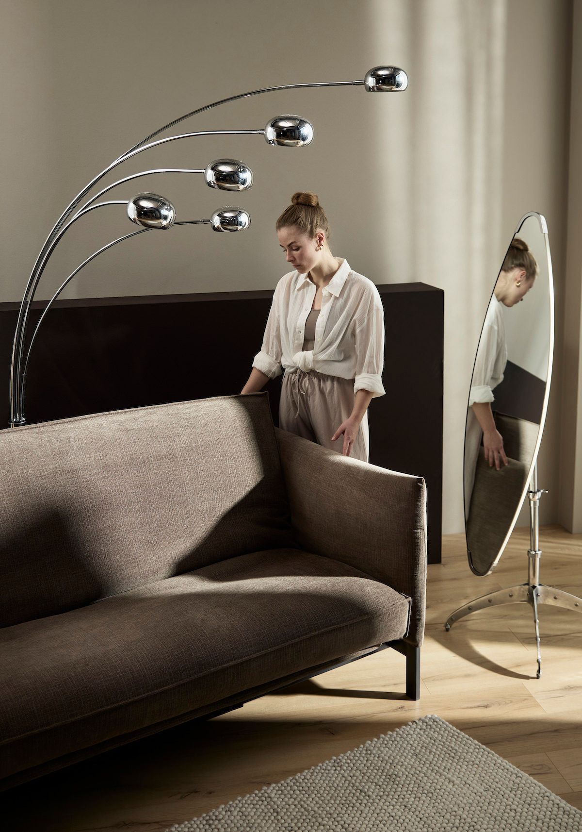 Divano letto a 2 posti sfoderabile Junus - 411 Esina Cedar Brown