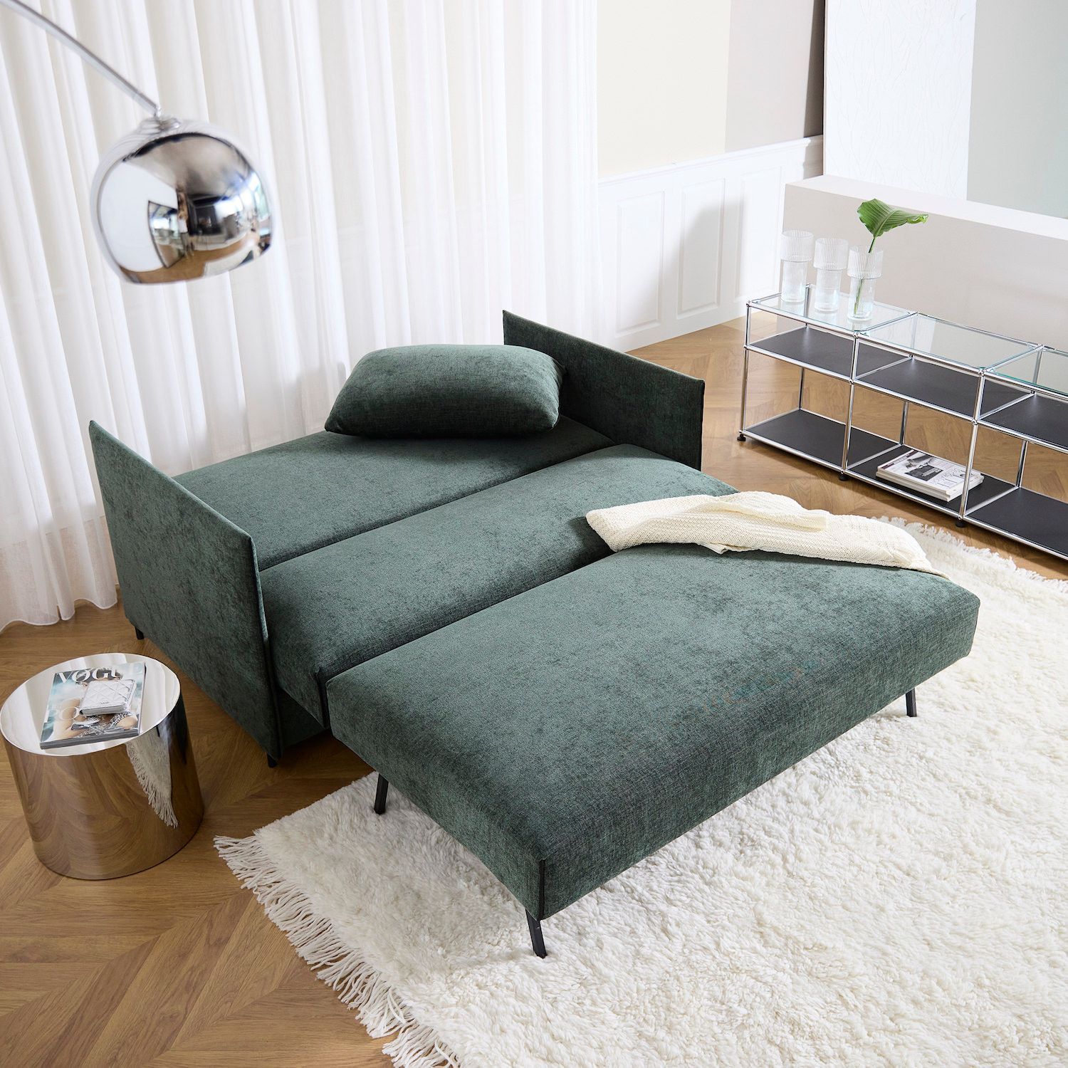 Divano letto 2 posti Luoma - 281 Avella Pine green