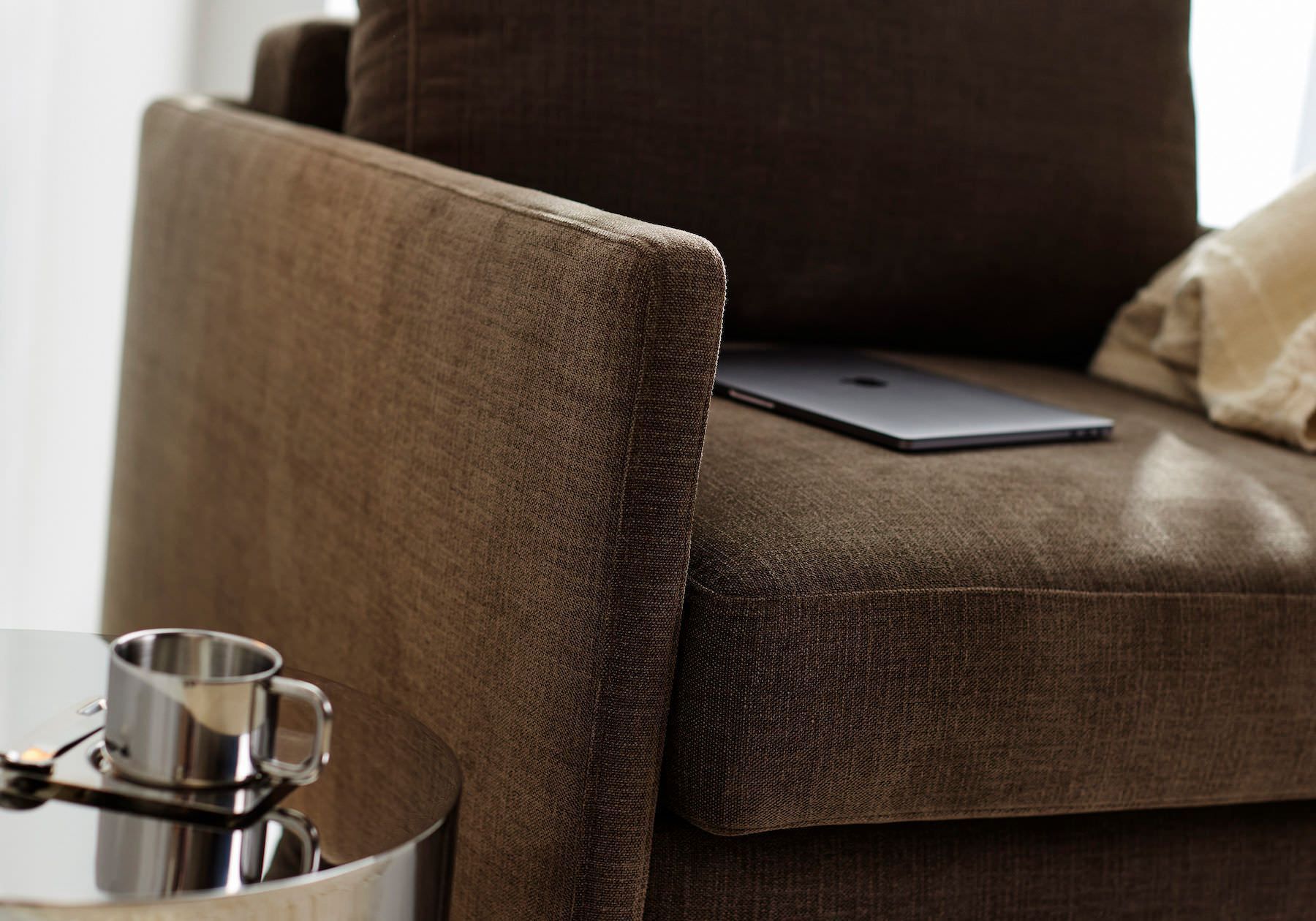 Poltrona letto con braccioli Neah Slim - 411 Esina Cedar Brown