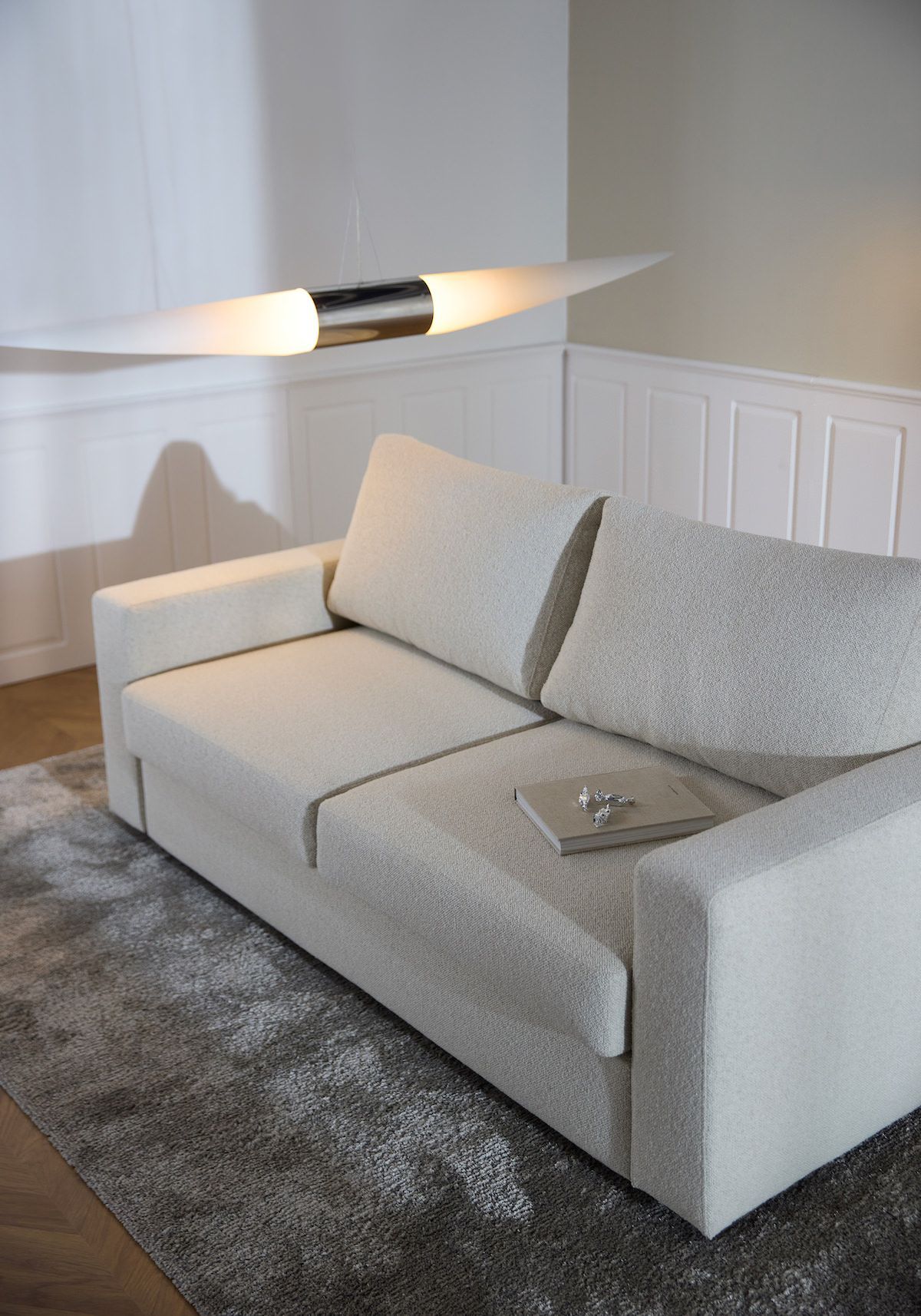 Divano letto con braccioli imbottiti Neah 140 - 357 Taura Off White