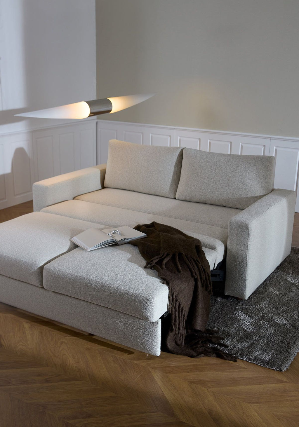 Divano letto con braccioli imbottiti Neah 140 - 357 Taura Off White