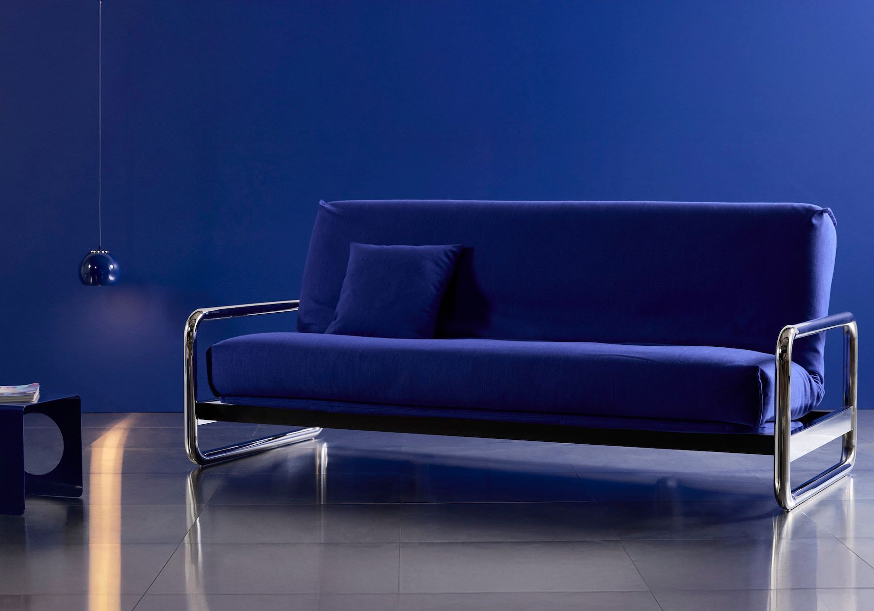 Divano letto matrimoniale sfoderabile Lomira - 512 Elegance Ultramarine