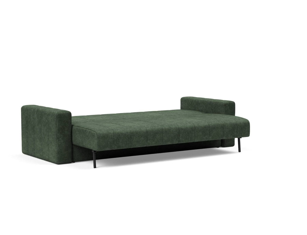 Divano letto matrimoniale con braccioli Akello Arms - 281 Avella Pine Green