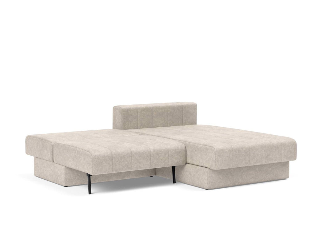 Divano letto matrimoniale con penisola Akello Lounger - 280 Avella Sand