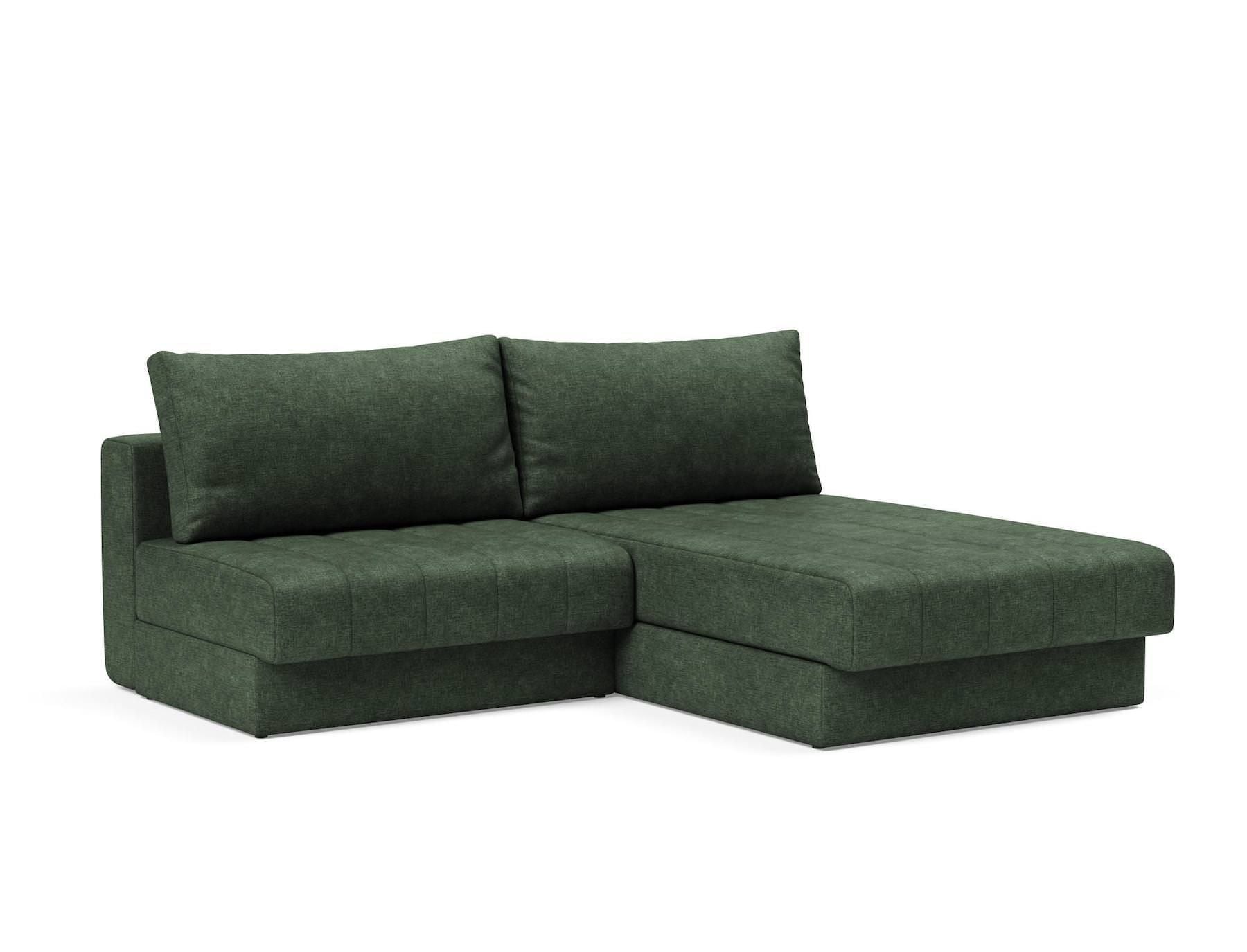 Divano letto matrimoniale con penisola Akello Lounger - 281 Avella Pine Green