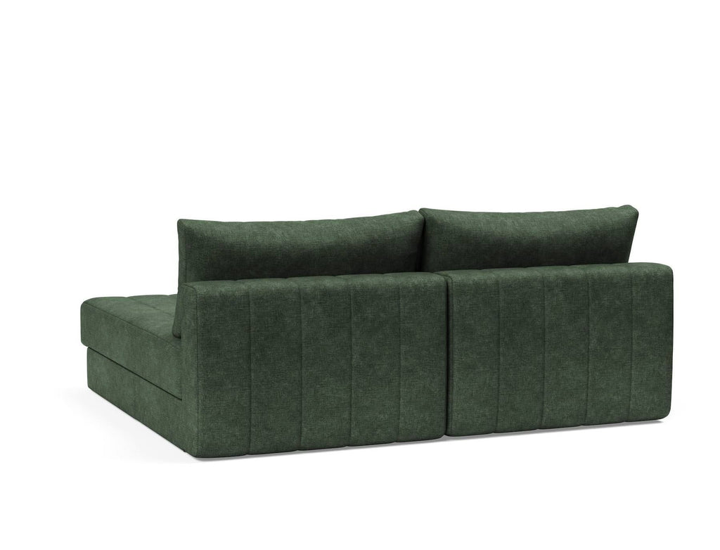 Divano letto matrimoniale con penisola Akello Lounger - 281 Avella Pine Green