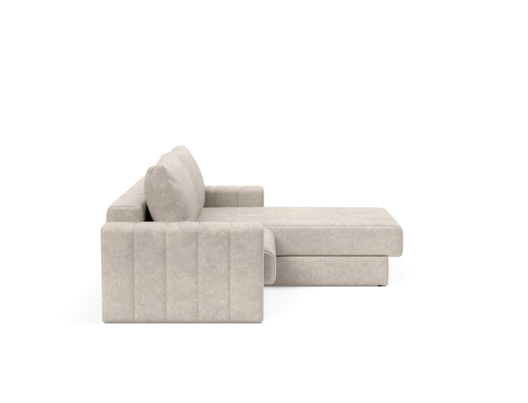 Divano letto matrimoniale con penisola e braccioli Akello Lounger Arms - 281 Avella Pine Green