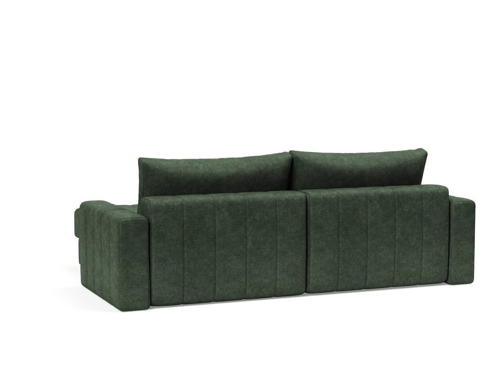Divano letto matrimoniale con penisola e braccioli Akello Lounger Arms - 281 Avella Pine Green