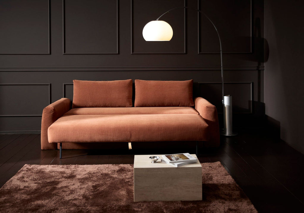 Divano letto matrimoniale con braccioli Cone - 412 Esina Rust Orange