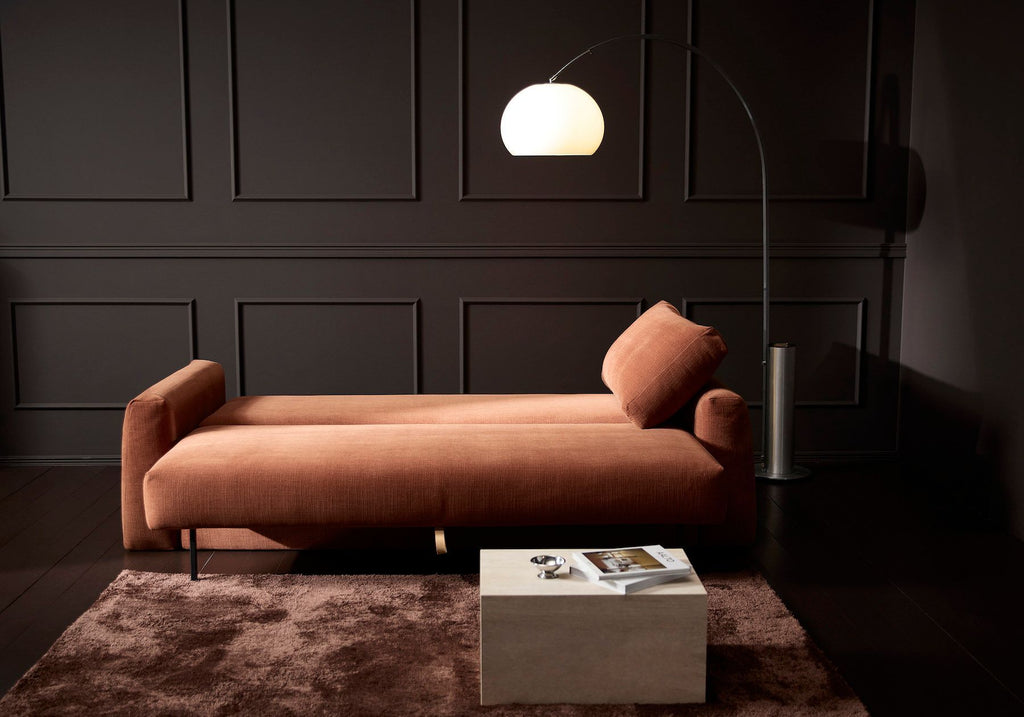 Divano letto matrimoniale con braccioli Cone - 412 Esina Rust Orange