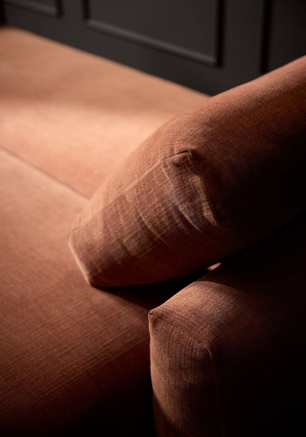 Divano letto matrimoniale con braccioli Cone - 412 Esina Rust Orange