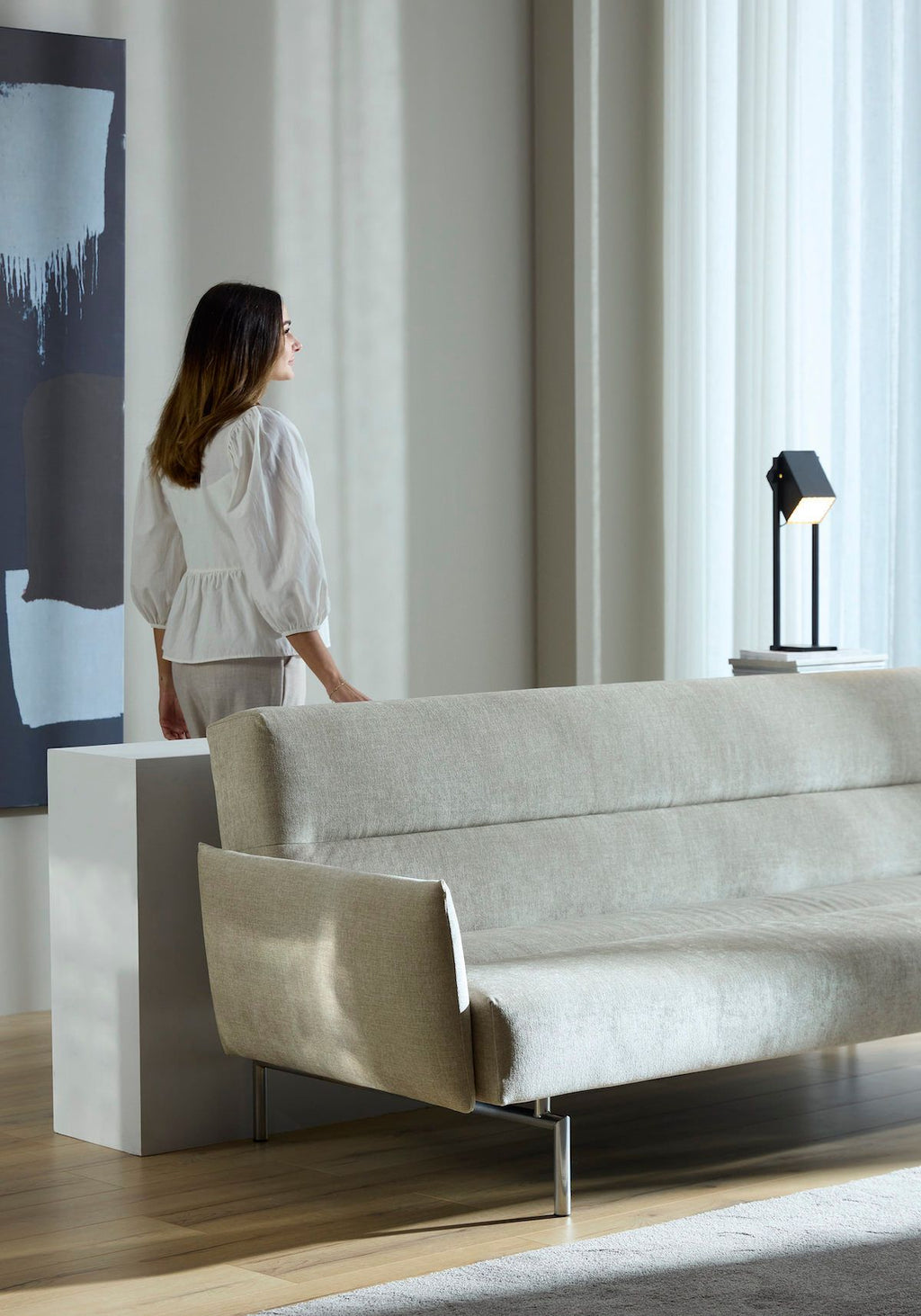 Divano letto con braccioli Jillis Arms - 280 Avella Sand