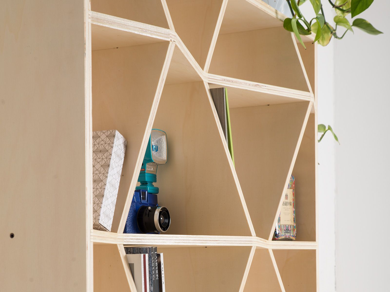 Libreria moderna in legno Rago