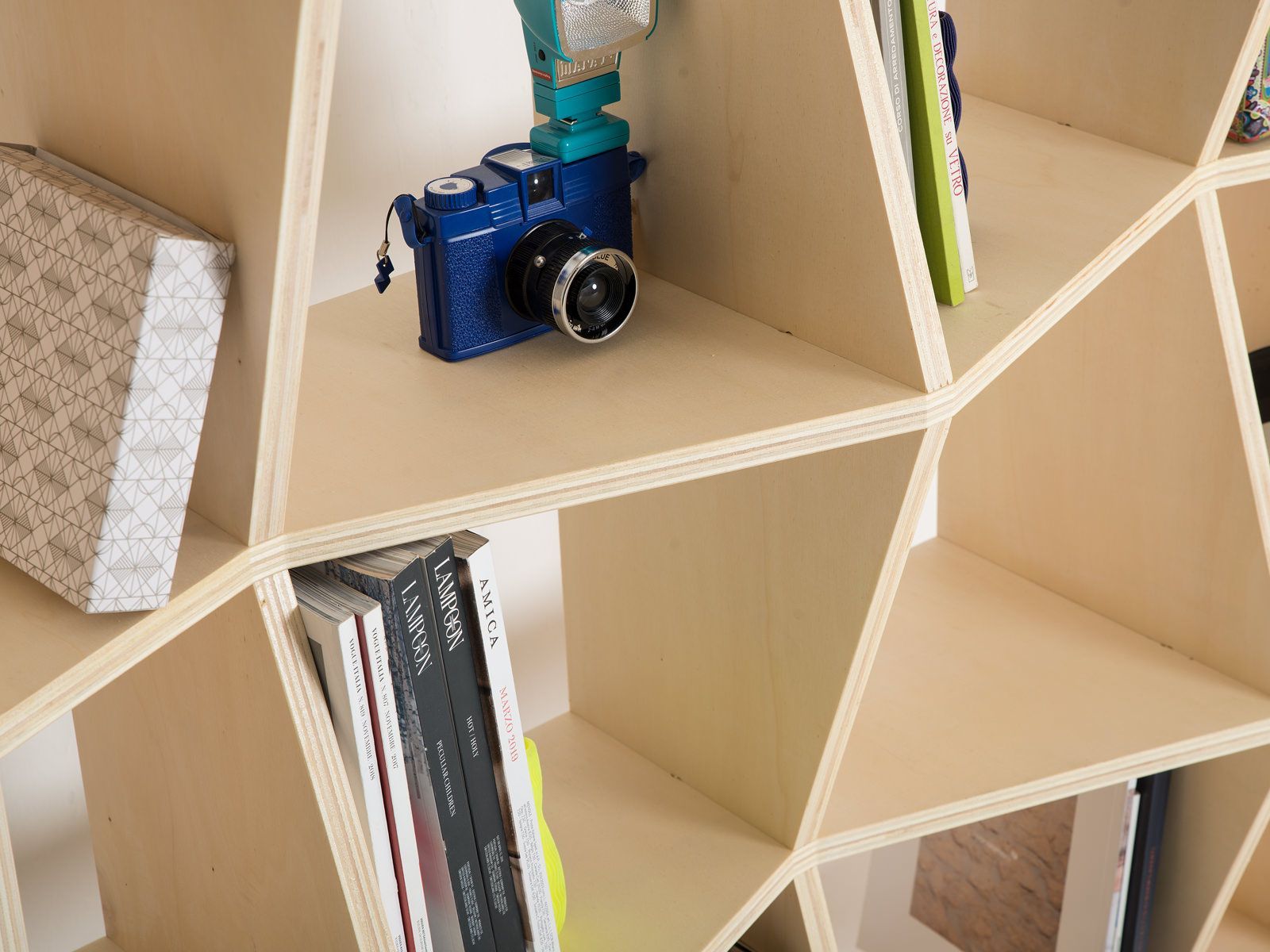 Libreria moderna in legno Rago