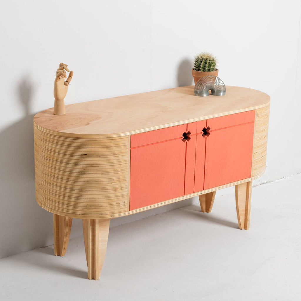 Mobile porta TV in legno multi-strato Curvi