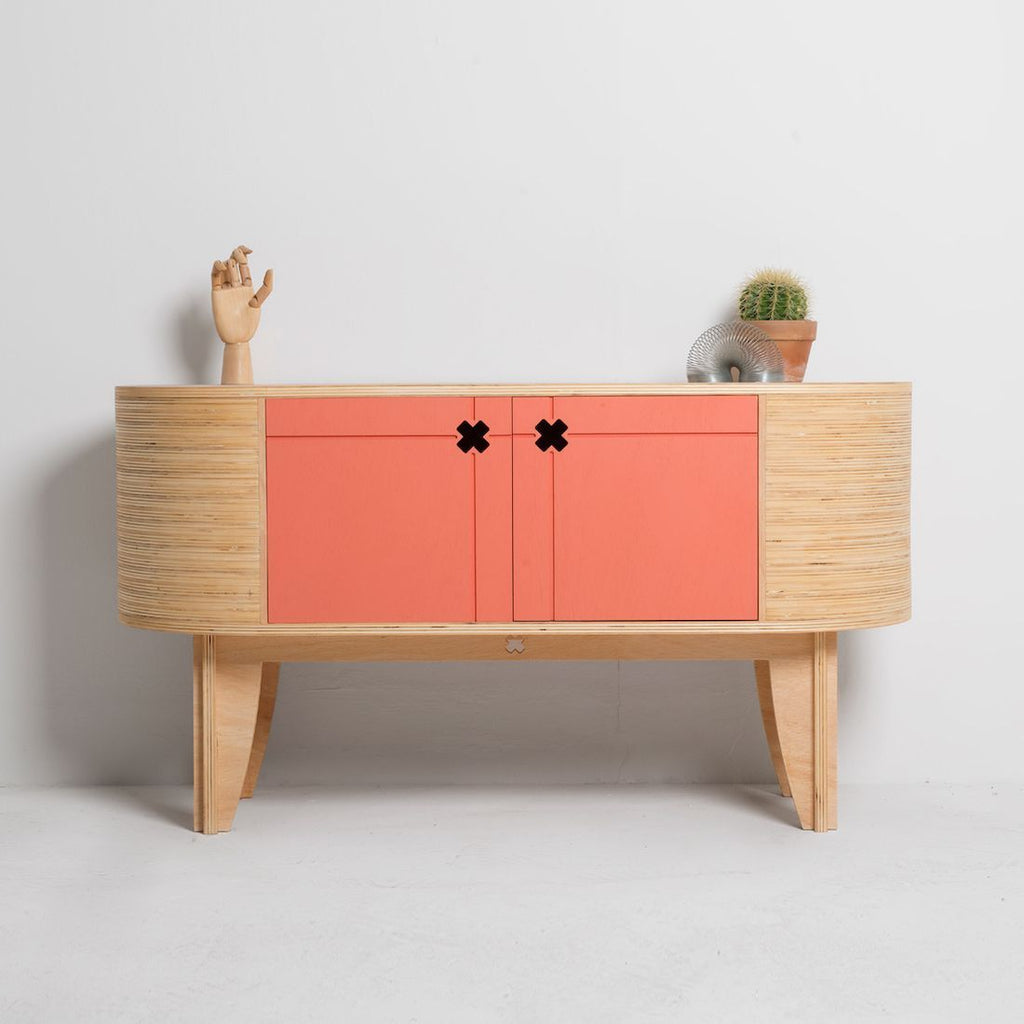 Mobile porta TV in legno multi-strato Curvi