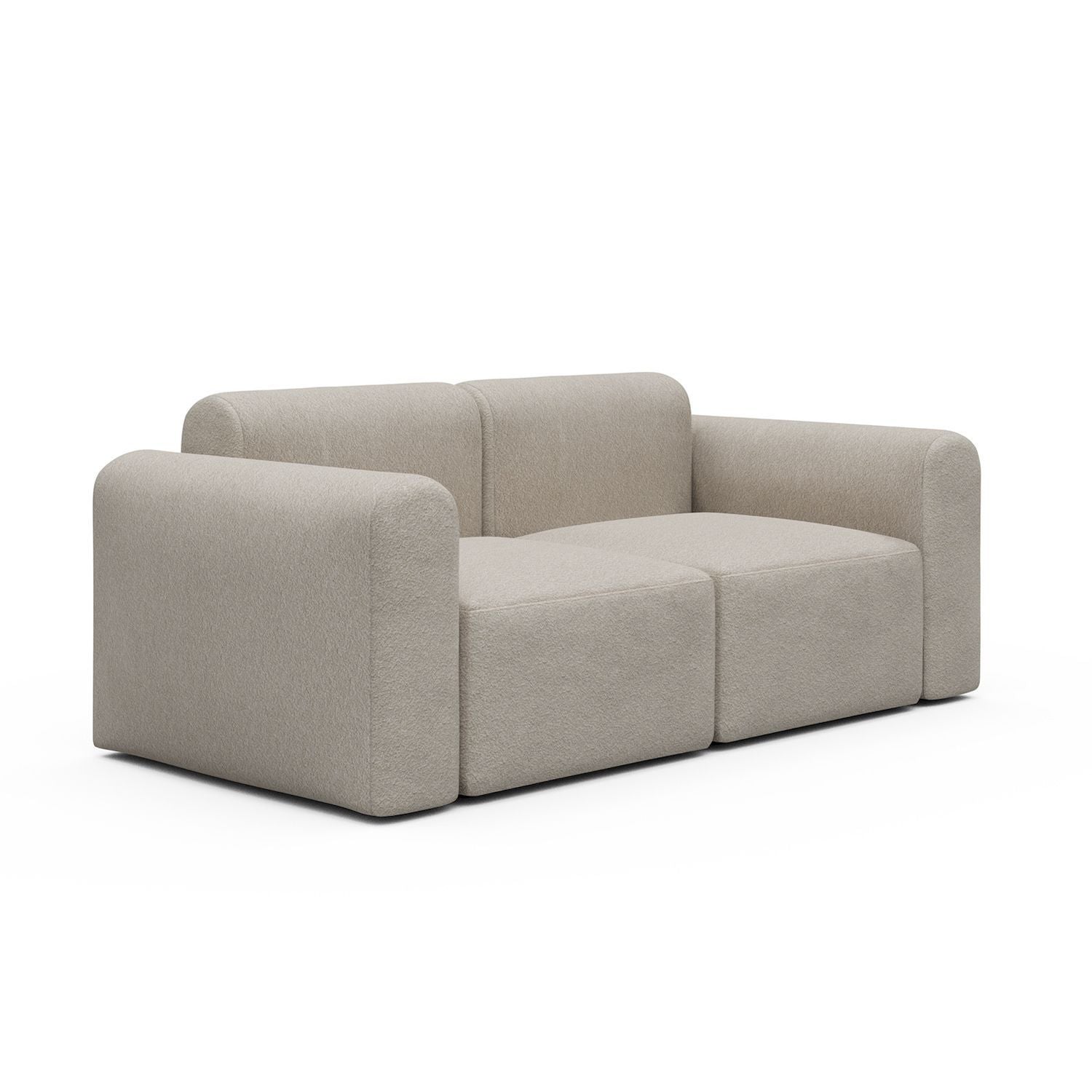 Divano a due posti con braccioli Rund - 816 Aivi Lace Beige