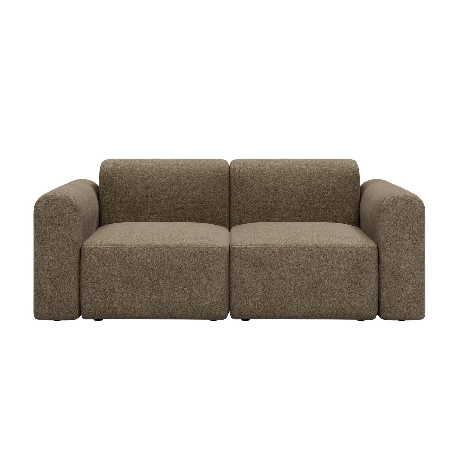 Divano a due posti con braccioli Rund - 817 Aivi Khaki Brown