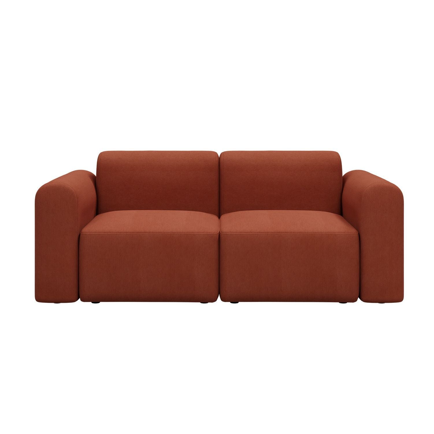 Divano a due posti con braccioli Rund - 581 Argus Rust