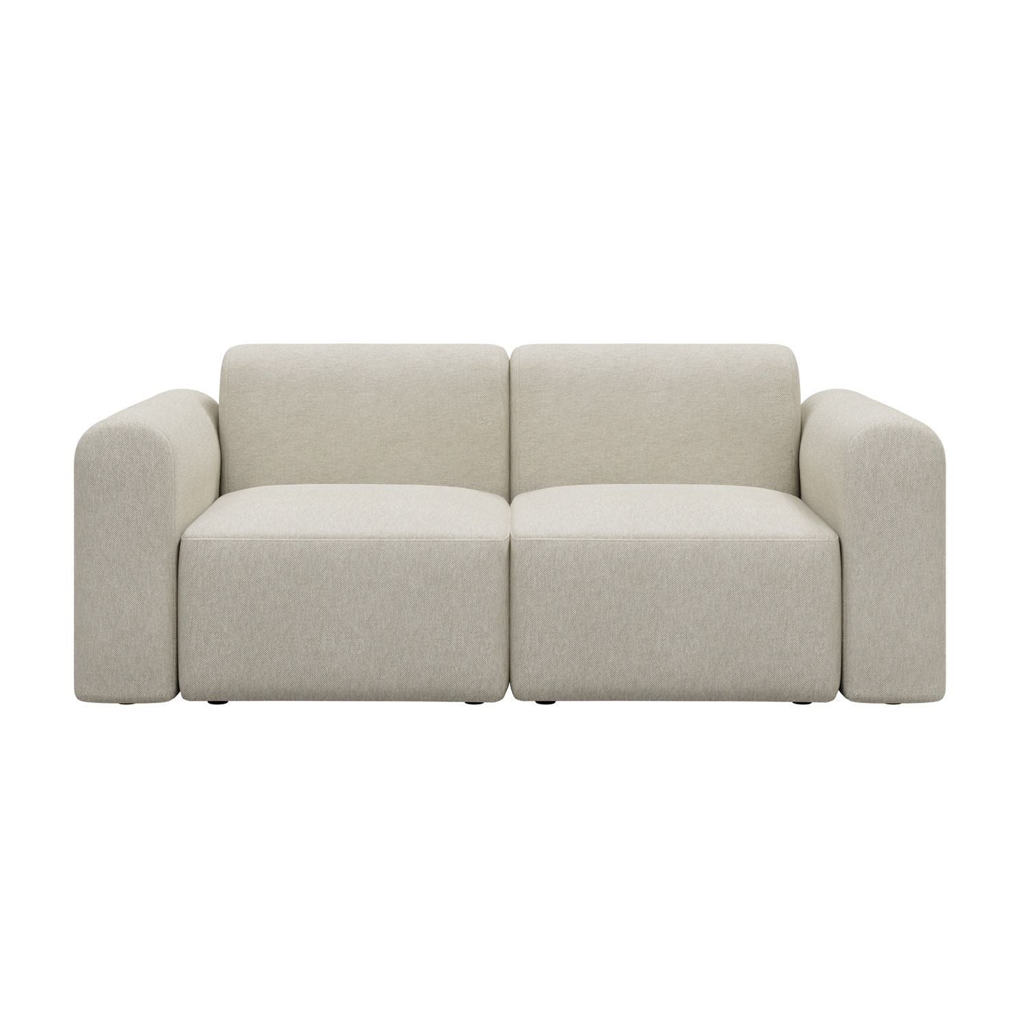 Divano a due posti con braccioli Rund - 584 Argus Natural