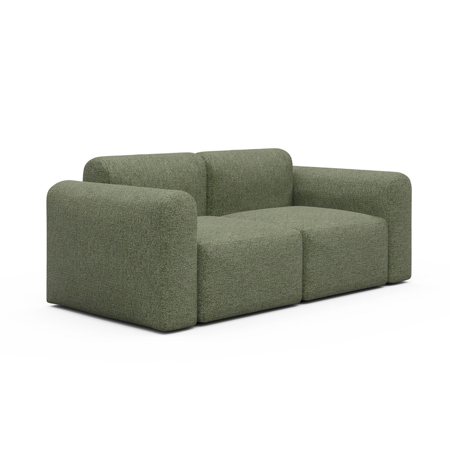Divano a due posti con braccioli Rund - 775 Carreno Vivid Green
