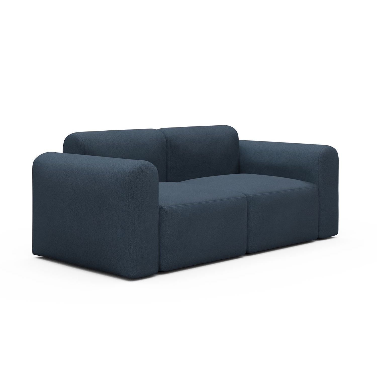 Divano a due posti con braccioli Rund - Cura 768 Oxford Blue