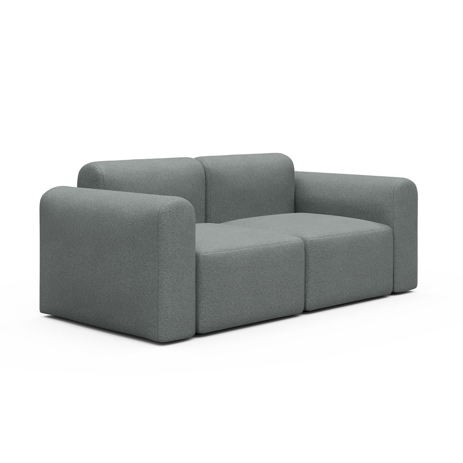 Divano a due posti con braccioli Rund - Denari 485 Soft Grey