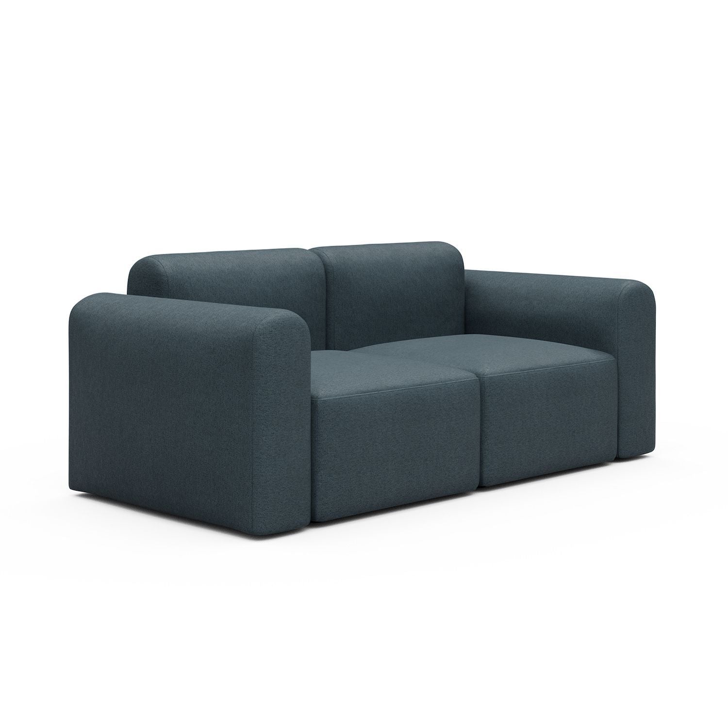 Divano a due posti con braccioli Rund - Denari 489 Royal Blue