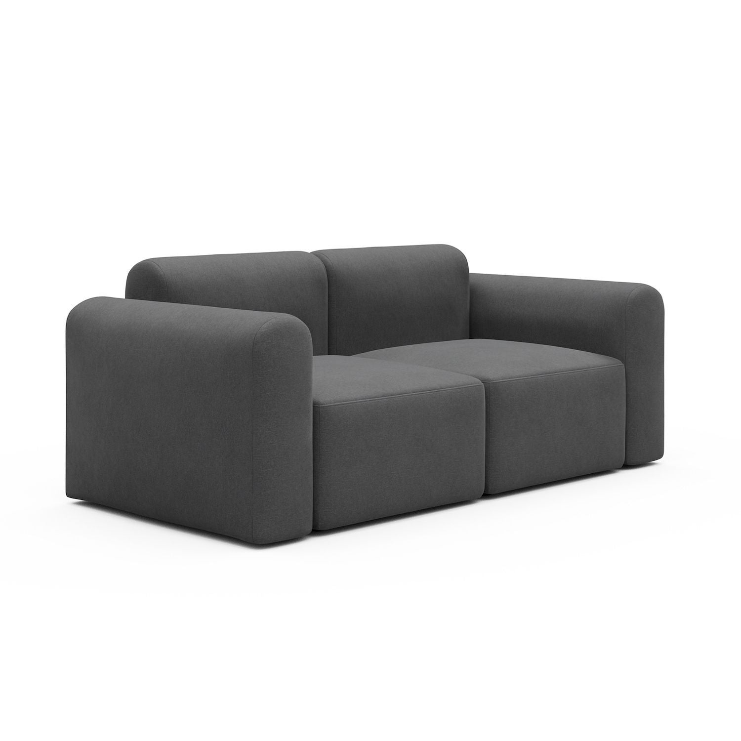 Divano a due posti con braccioli Rund - Satya 441 Warm Zinc