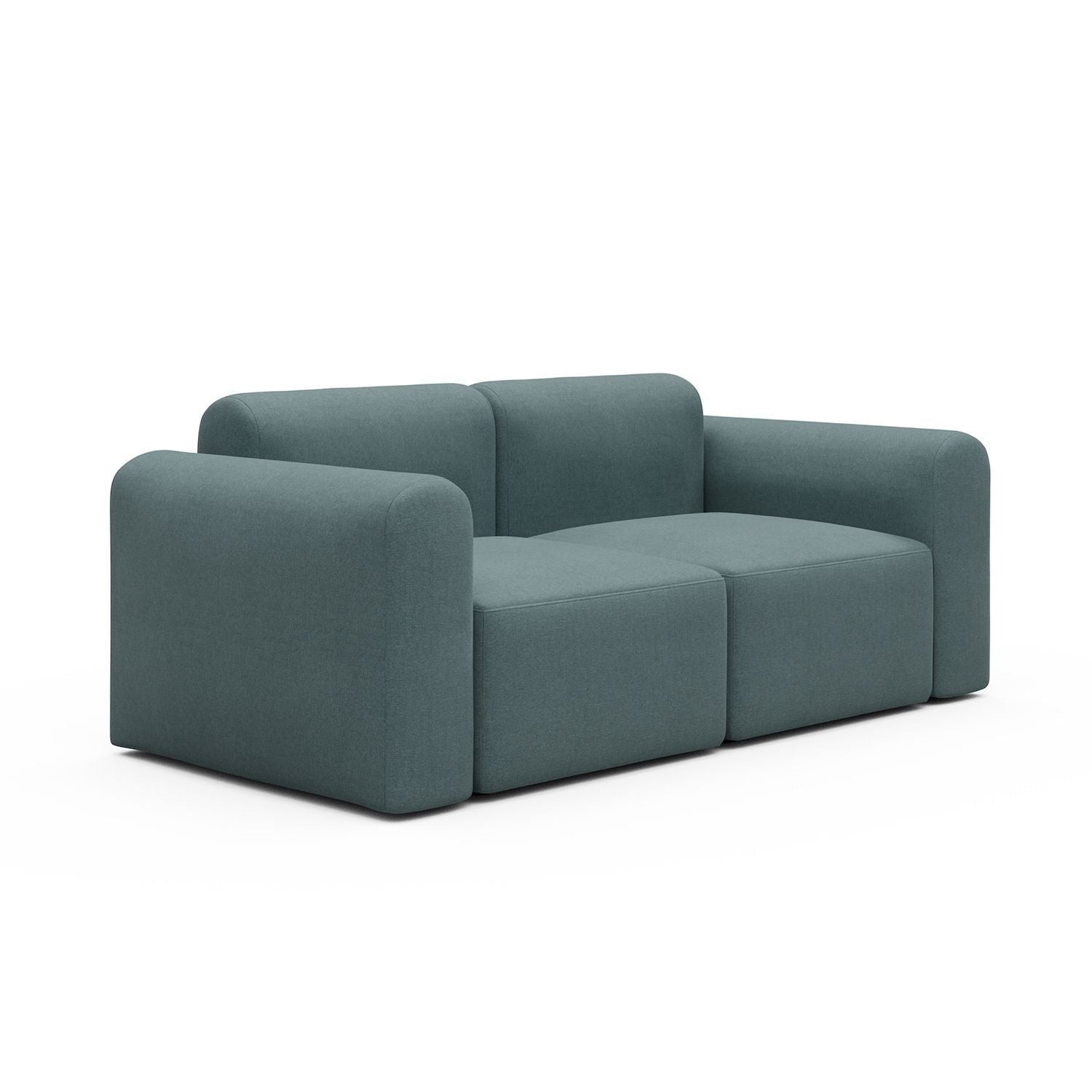 Divano a due posti con braccioli Rund - Satya 442 Washed Green
