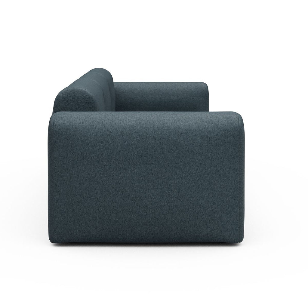 Divano a tre posti con braccioli Rund A3L - Denari 489 Royal Blue