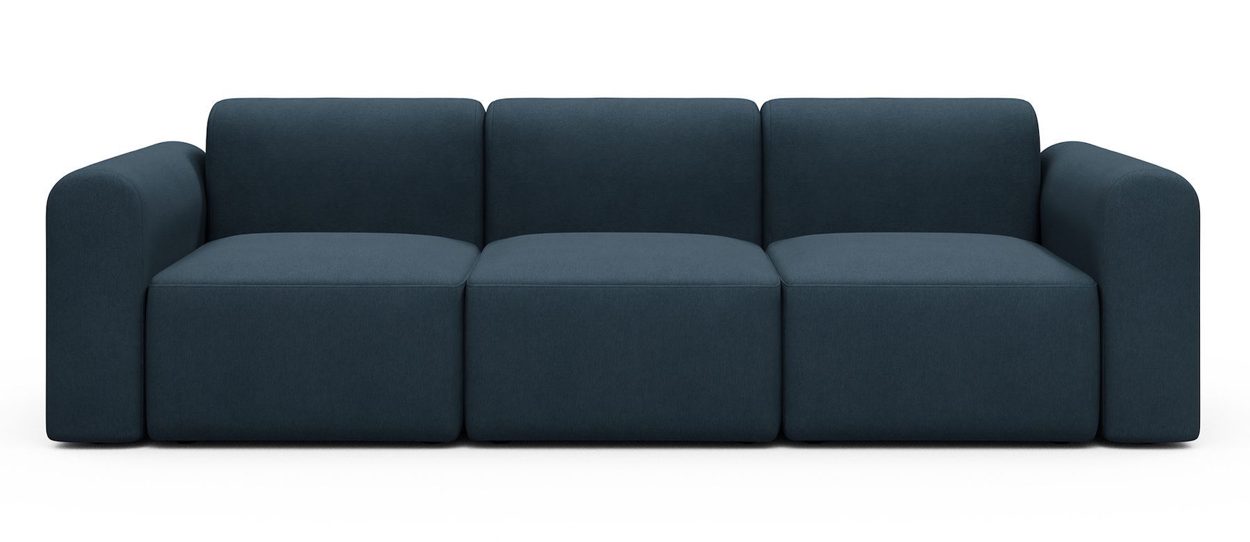 Divano a tre posti con braccioli Rund A3L - Argus 580 Navy Blue