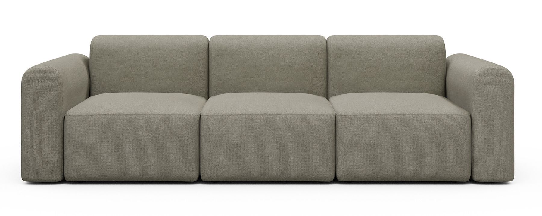 Divano a tre posti con braccioli Rund A3L - ura 765 Oat