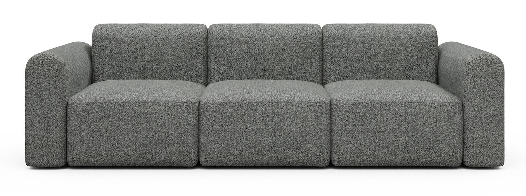 Divano a tre posti con braccioli Rund A3L - Vanora 868 Warm Grey