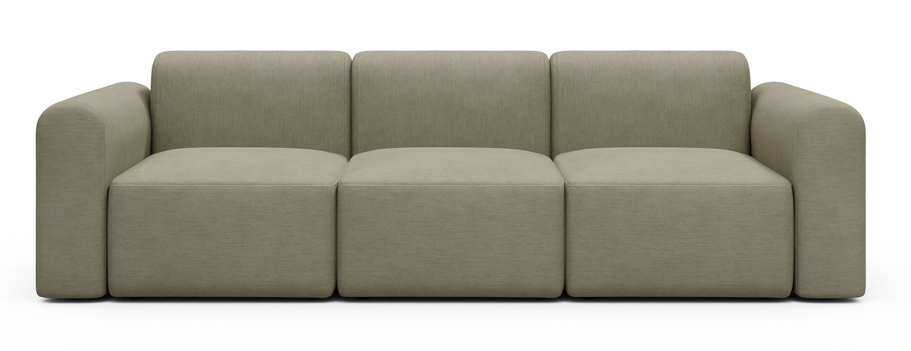 Divano a tre posti con braccioli Rund A3L - Vivus 571 Dusty Sand