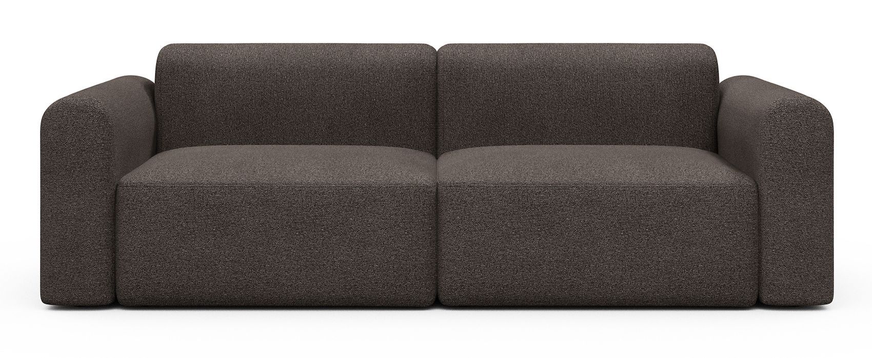 Divano design moderno Rund B2L - Bouclé 530 Taupe Brown