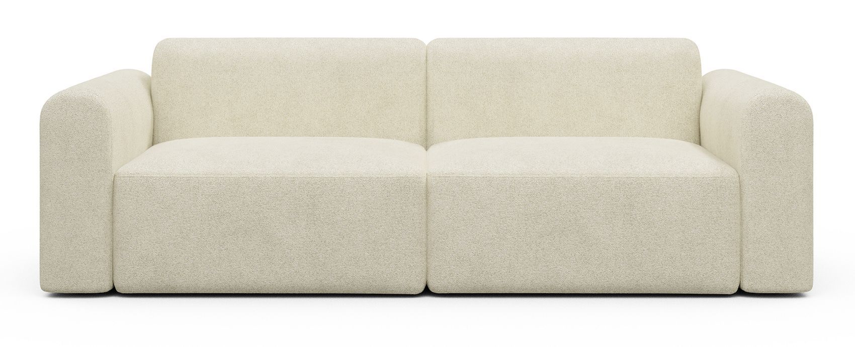 Divano design moderno Rund B2L - Bouclé 531 Off White