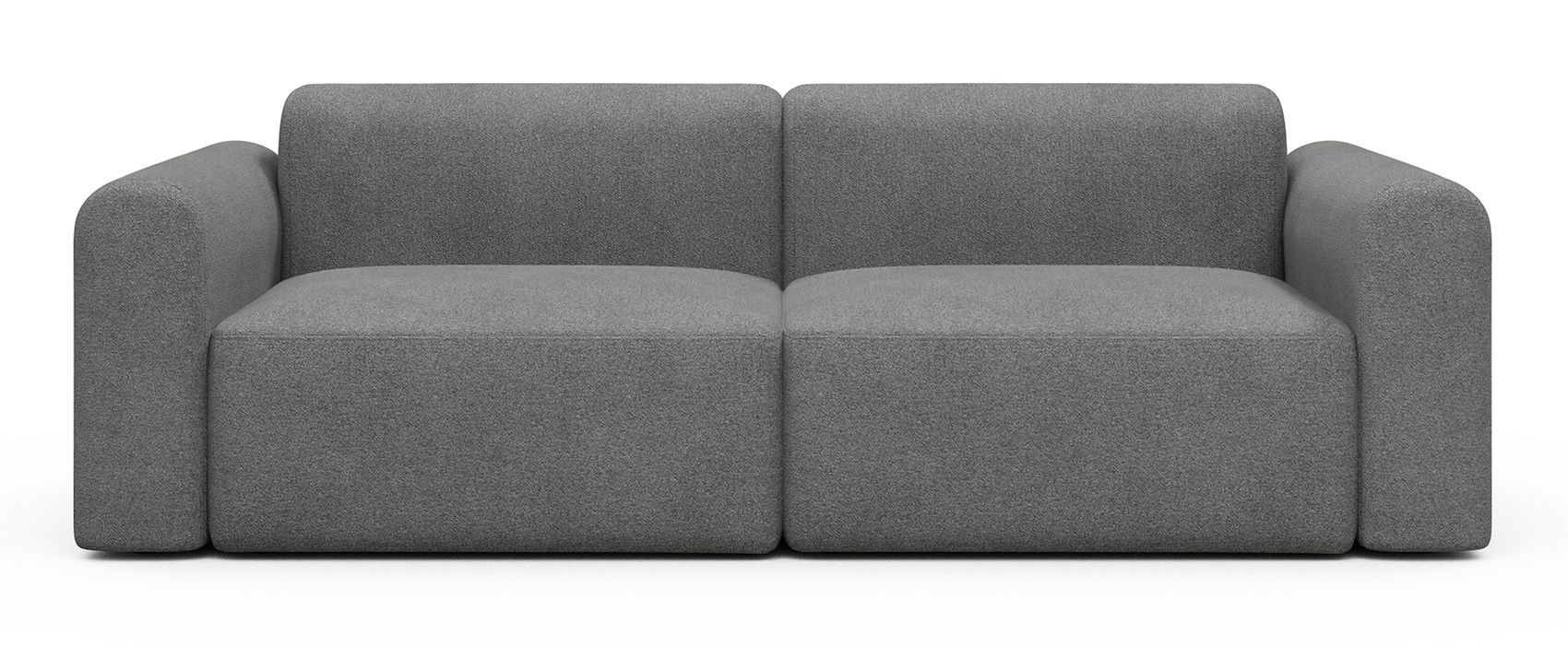 Divano design moderno Rund B2L - Bouclé 533 Ash Grey