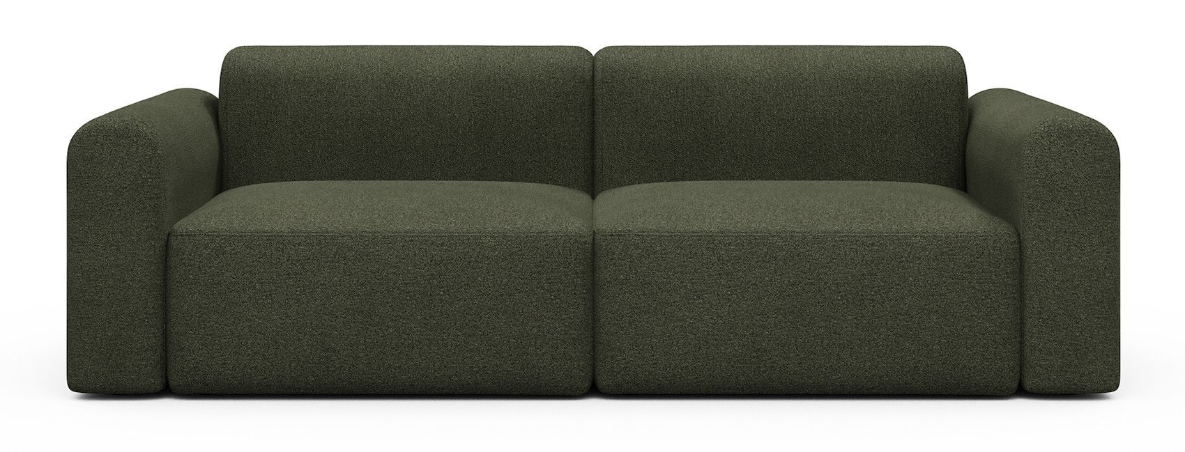 Divano design moderno Rund B2L - Bouclé 535 Forest Green