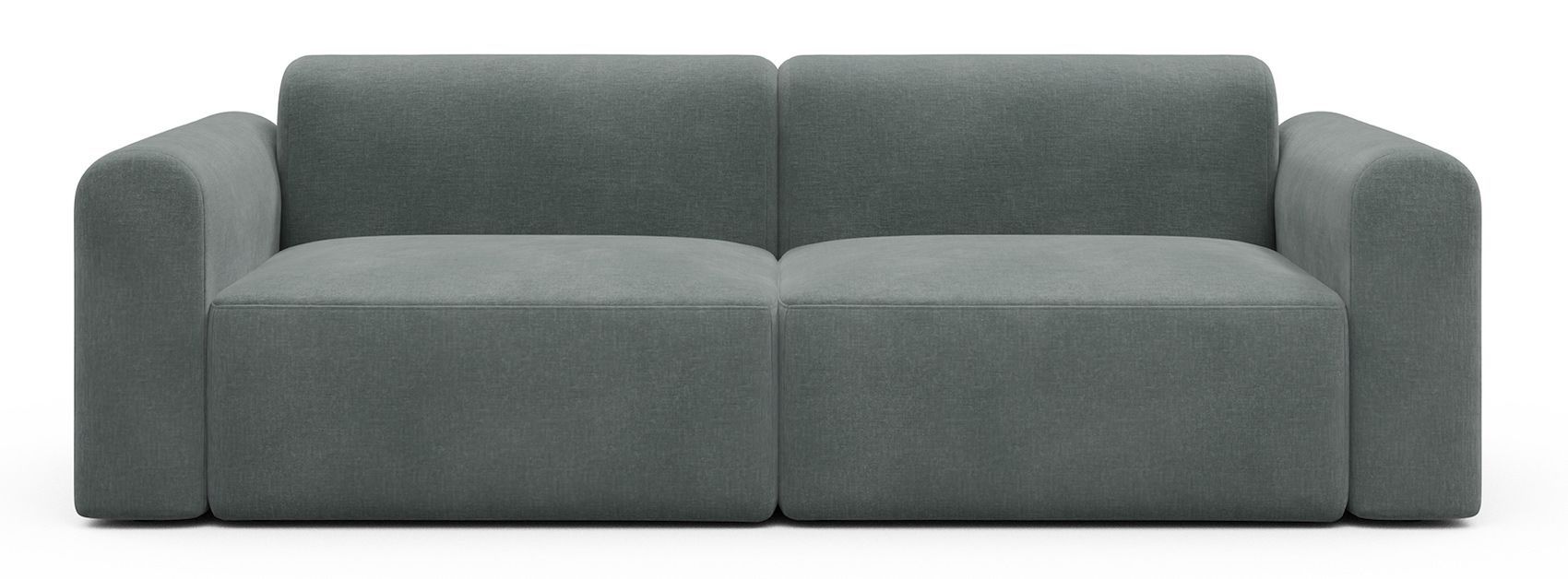 Divano design moderno Rund B2L - Smooth 812 Smooth Silver Grey