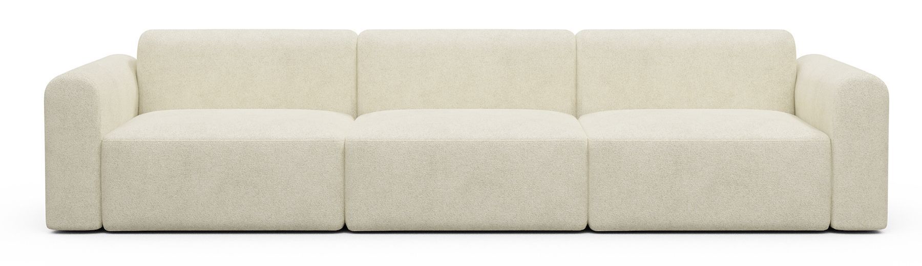 Divano design moderno Rund B3L - Bouclé 531 Off White