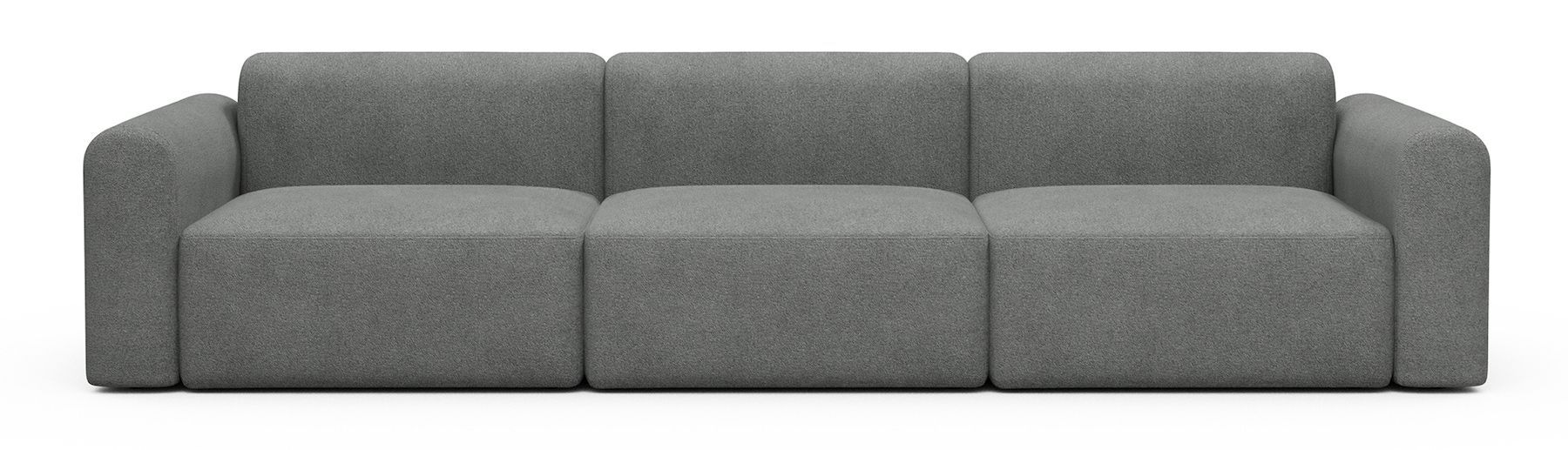Divano design moderno Rund B3L - Bouclé 533 Ash Grey