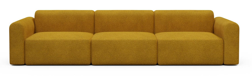 Divano design moderno Rund B3L - Bouclé 536 Ochre