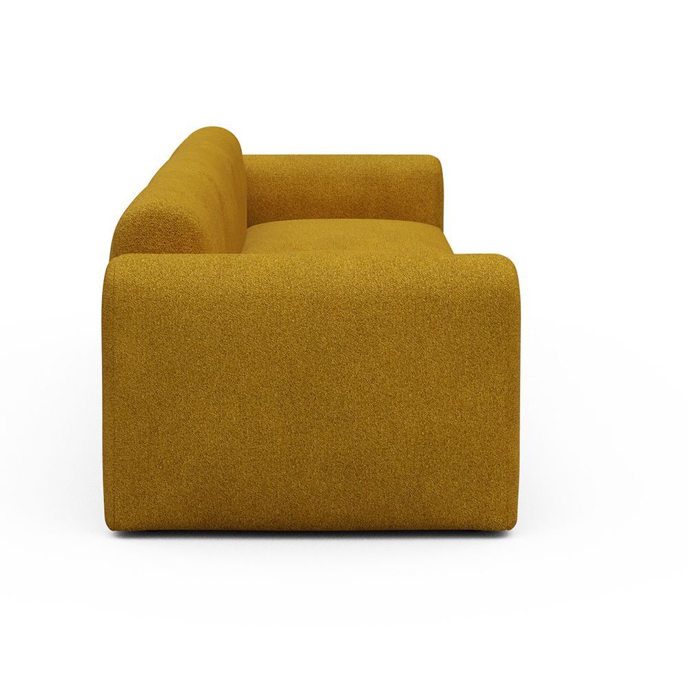 Divano design moderno Rund B3L - Bouclé 536 Ochre