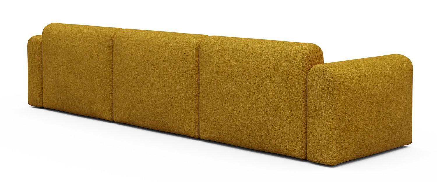 Divano design moderno Rund B3L - Bouclé 536 Ochre