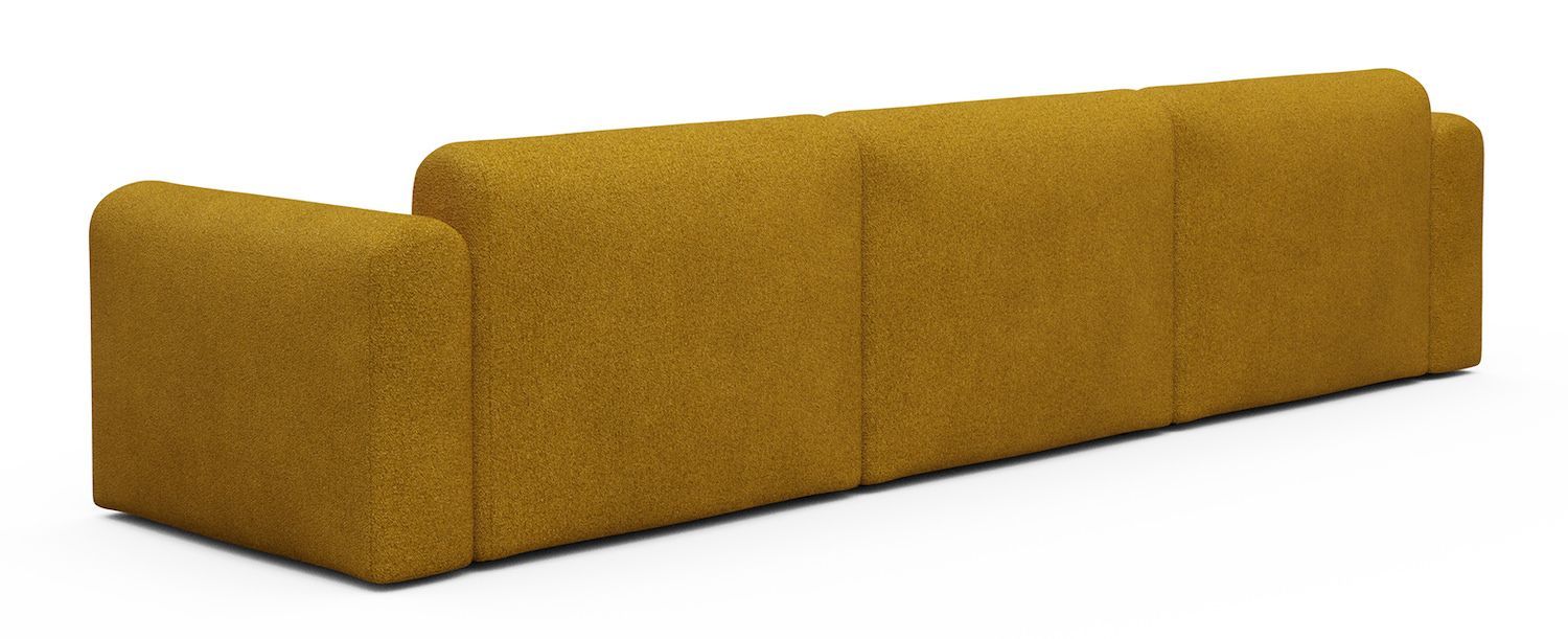 Divano design moderno Rund B3L - Bouclé 536 Ochre