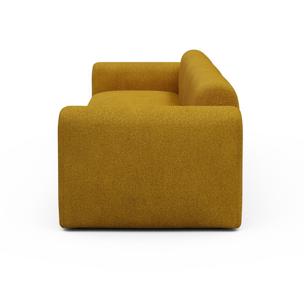 Divano design moderno Rund B3L - Bouclé 536 Ochre