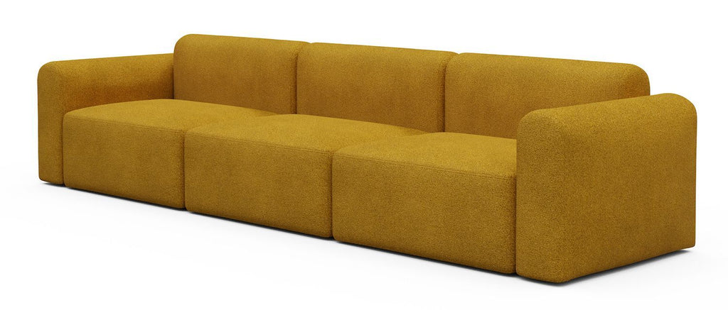 Divano design moderno Rund B3L - Bouclé 536 Ochre