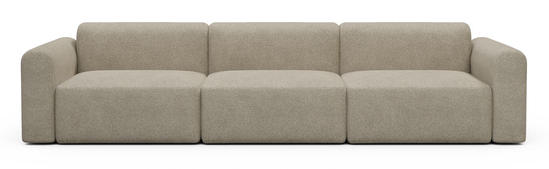 Divano design moderno Rund B3L - Bouclé 539 Beige